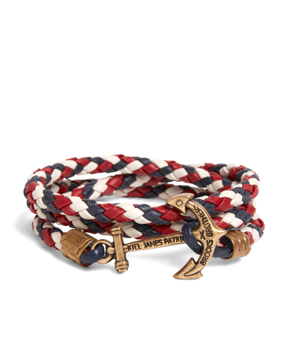 Kiel James Patrick Red Leather Wrap Bracelet