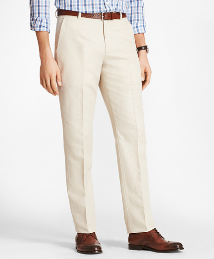 Clark Fit Linen and Cotton Chino Pants 