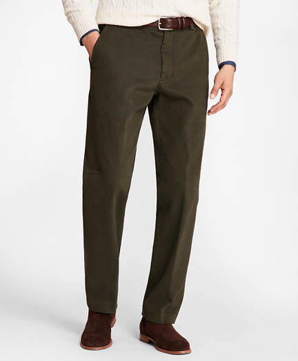Clark Fit Brushed Twill Stretch Chinos | Brooks Brothers