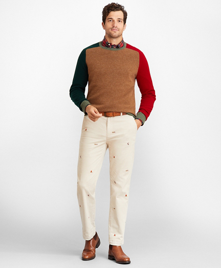 brooks brothers embroidered pants