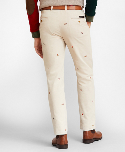 brooks brothers embroidered pants