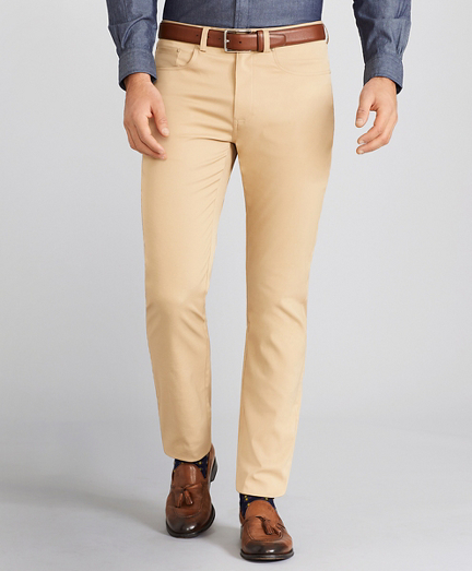 Slim-Fit Five-Pocket Tech Pants - Brooks Brothers