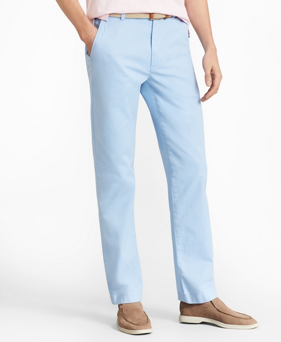 Clark Fit Garment-Dyed Stretch Chino Pants Pale Blue