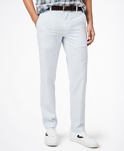 Clark Fit Striped Seersucker Pants - Brooks Brothers