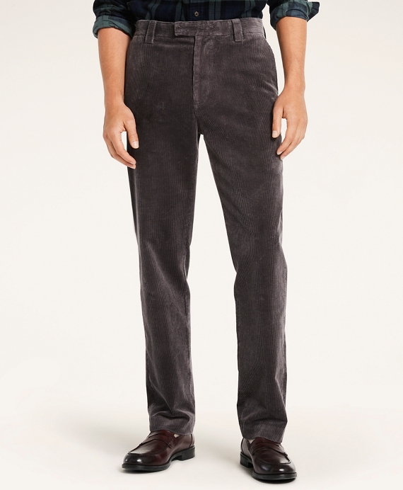 Clark Fit Wide-Wale Stretch Corduroy Pants Charcoal