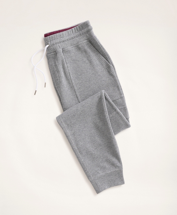 Ribbed French Terry Cargo Joggers Heather Grey