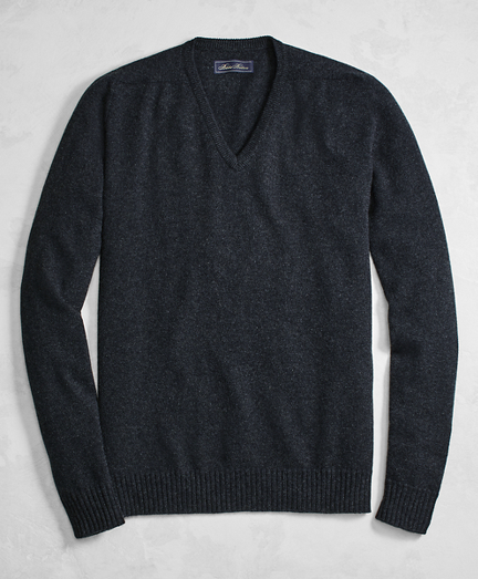 fleece v neck sweater