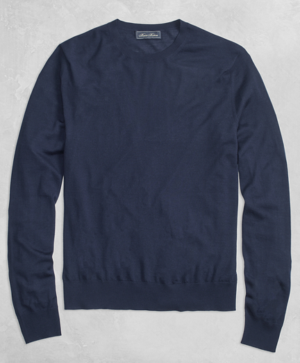 Golden Fleece&reg; 3-D Knit Fine-Gauge Merino Crewneck Sweater