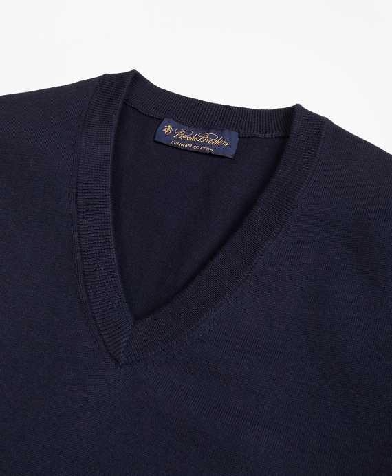 Supima® Cotton V-Neck Sweater Vest - Brooks Brothers