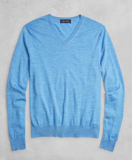 fleece v neck sweater