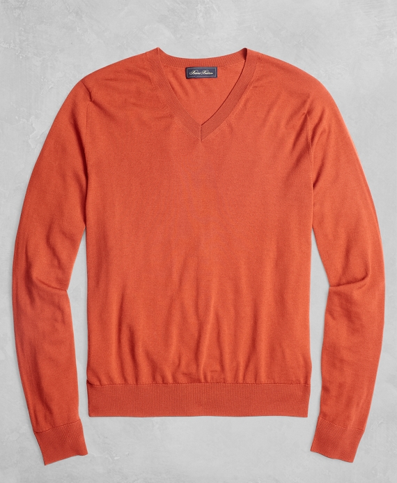 Golden Fleece 3-D Knit Fine-Gauge Merino V-Neck Sweater | Brooks Brothers