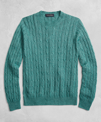 Golden Fleece&reg; 3-D Knit Cable Crewneck Sweater