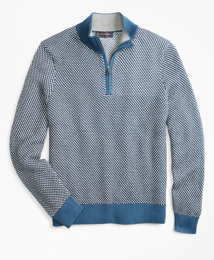 Jacquard Half-Zip Sweater - Brooks Brothers