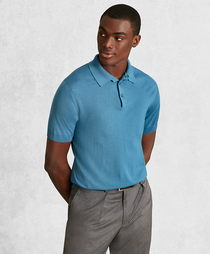 merino wool short sleeve polo shirt