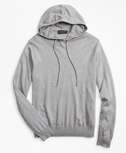 Silk and Cotton Hoodie - Brooks Brothers