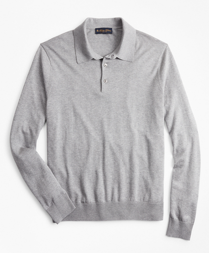 Silk And Cotton Polo Sweater - Brooks 