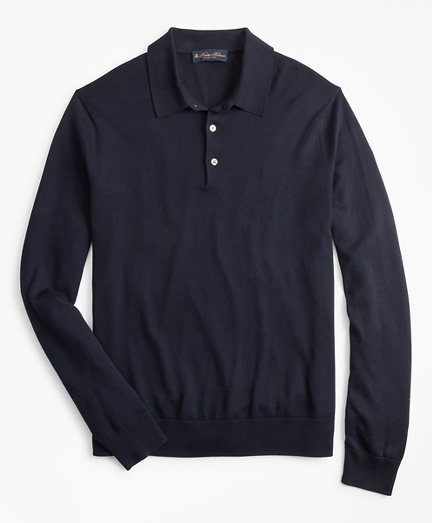 Silk And Cotton Polo Sweater