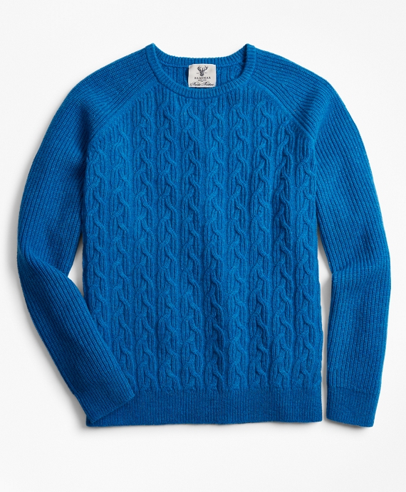 Limited Edition Braemar™ Shetland Cable Crewneck Sweater - Brooks Brothers