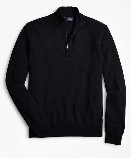 Two-Ply Cashmere Half-Zip Sweater - Brooks Brothers