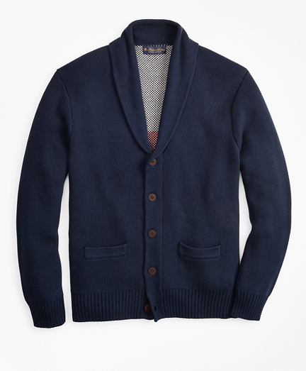 Supima&reg; Cotton Ocean Motif Cardigan