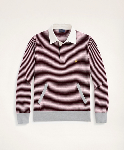 Brooks Brothers Merino Stripe Polo Sweater