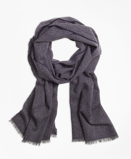 Cashmere Herringbone Scarf Brooks Brothers