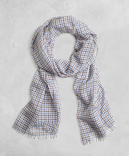 Golden Fleece&reg; Cashmere Silk Gingham Scarf