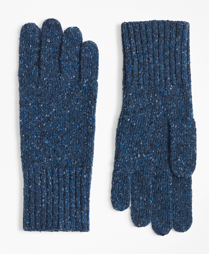 navy wool gloves