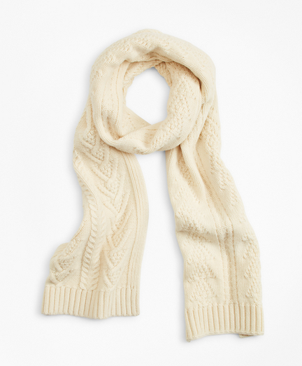 Merino Wool Fisherman Cable Scarf