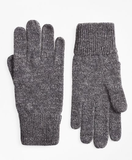 Ribbed Marled Wool Gloves
