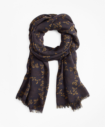 navy print scarf