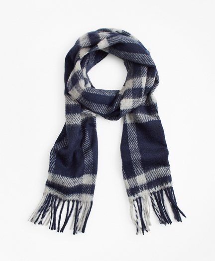 Navy Tartan Scarf