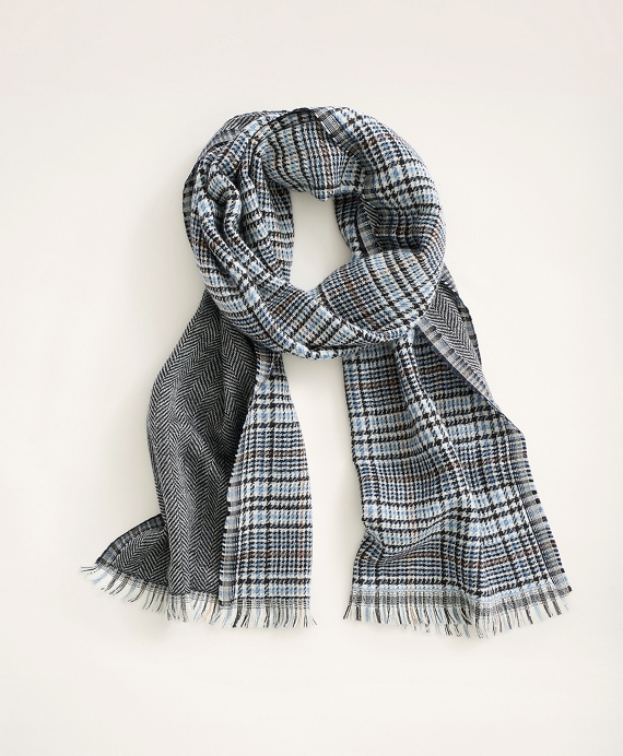Mixed Pattern Scarf Grey