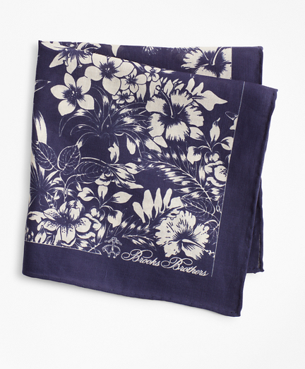 Large Floral Pocket Square