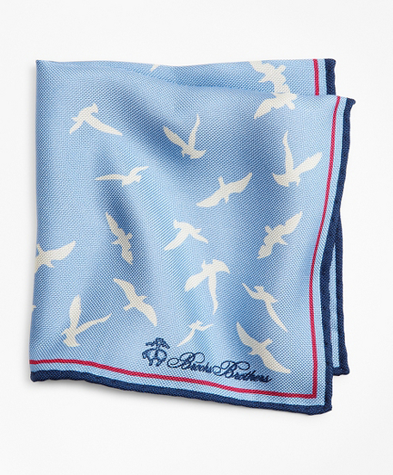 Seagull and Dot Pocket Square