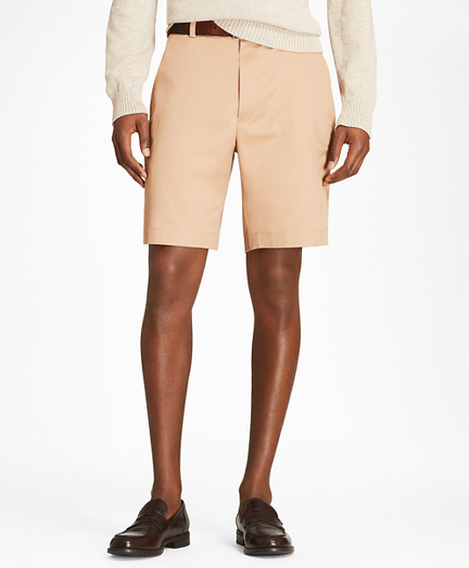 khaki stretch shorts