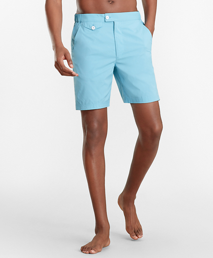 blue swim trunks