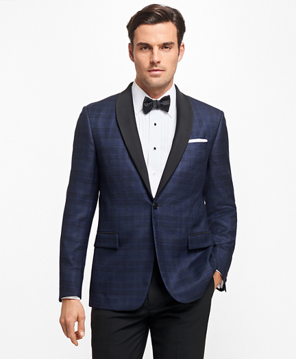 Regent Fit Plaid Tuxedo Jacket Brooks Brothers