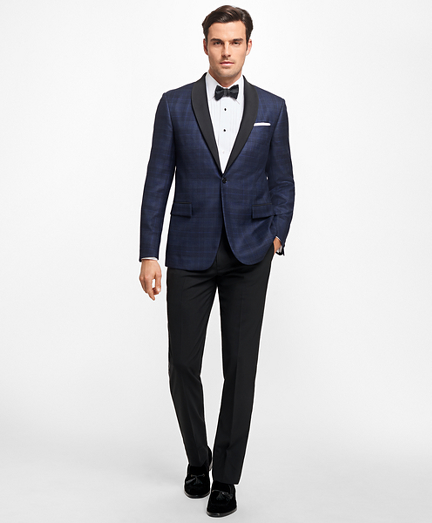 Regent Fit Plaid Tuxedo Jacket - Brooks Brothers