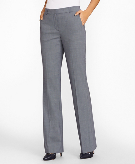 Petite Houndstooth BrooksCool® Merino Wool Pants - Brooks Brothers