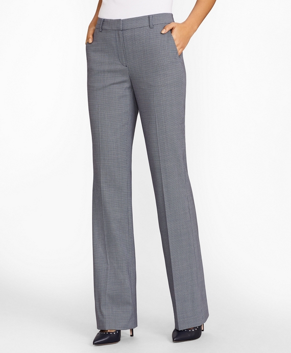 Petite Houndstooth BrooksCool® Merino Wool Pants Grey-Multi