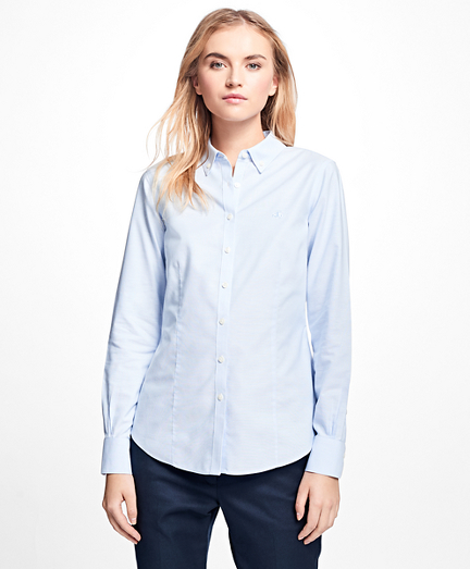 Petite Non-Iron Tailored-Fit Supima® Cotton Dress Shirt - Brooks Brothers