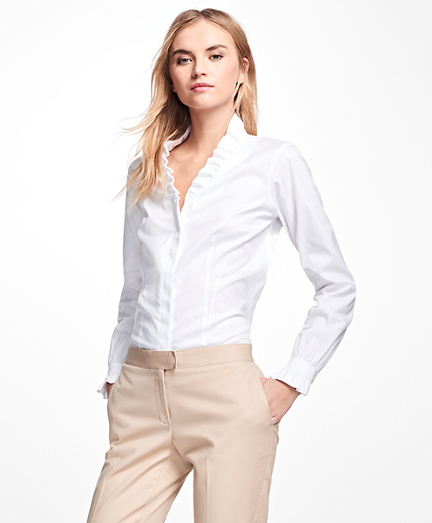 brooks brothers white blouse