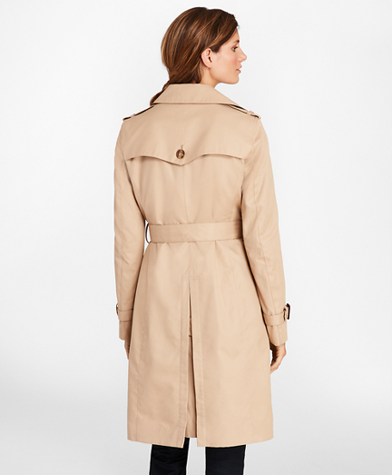 Petite Double-Breasted Trench Coat 