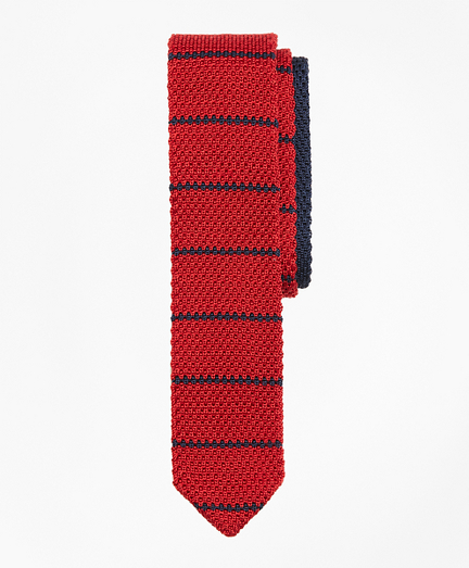 Stripe Silk Knit Tie