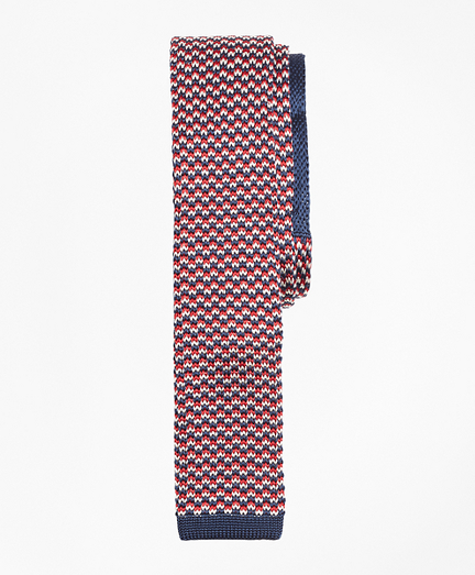 Patterned Silk Knit Tie