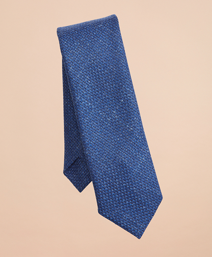 Wool-Blend Patterned Textured Tie