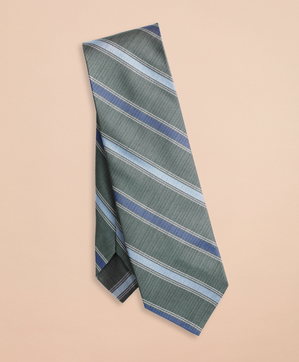 Alternating Stripe Silk Tie