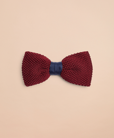 Knit Jacquard Silk Bow Tie