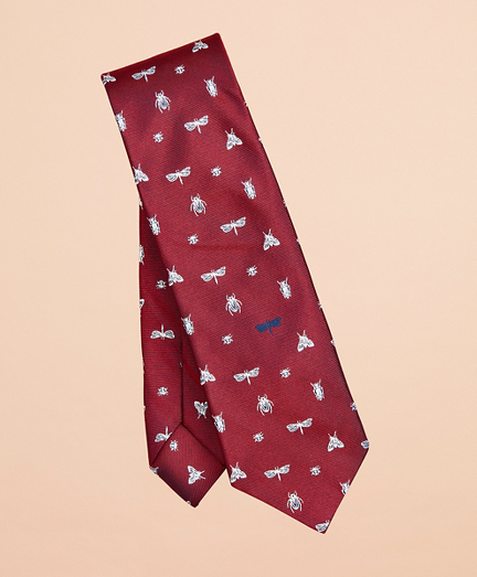 Printed Insect Silk Tie